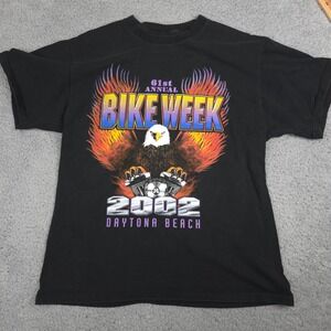 Sherry's Best Y2K Daytona Beach‎ Bike Week 2002 Graphic T-Shirt Large Vintage